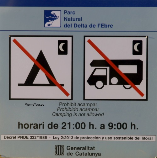 Delta de Ebre Strandschild W